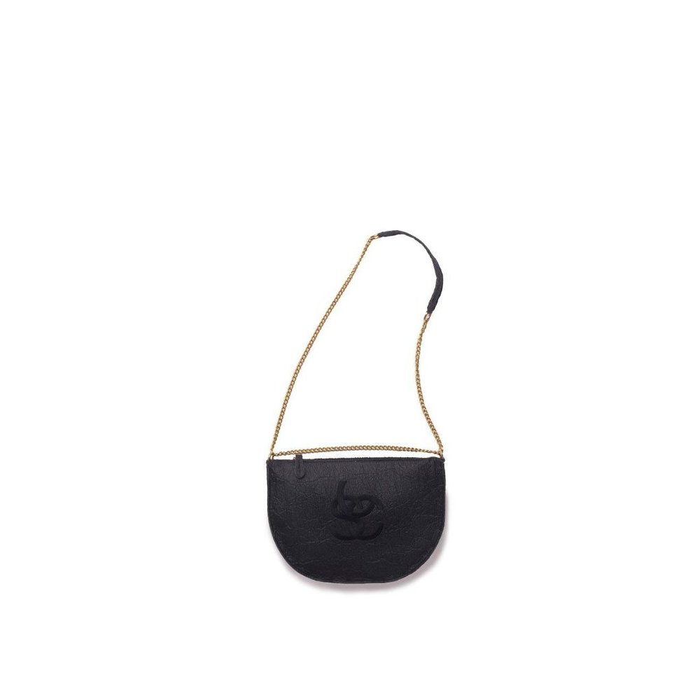VEGAN PIÑATEX sustainable designer shoulder bag BLACK LUCIELA TASCHEN Prague - Picture 1 of 16